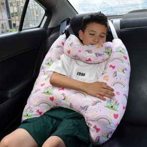 Ulteronixshop-Coussin de Voyage pour Enfant Voiture, Oreiller Voiture Enfant H, Coussin Voiture Enfant Dormir, Lavable, R&eacute;glable Et Respirant, pour Les Longs Trajets En Voiture (Licorne) - Neuf