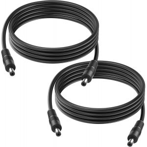 Câble DC à DC, 2 Groupes 6ft 18awg DC câble d'extension d'alimentation DC 5.5mm X 2.1mm mâle à mâle câble Adaptateur d'alimentation pour LED,CCTV,Voiture,Moniteur,etc-2M (2 mètres) - Neuf