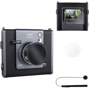 Protection d'écran et bouchon d'objectif pour appareil photo hybride Fujifilm Instax Wide EVO,bouchon en aluminium Wide Evo,protecteur d'écran LCD trempé de 0,25 mm et kit d'accessoires de.[I63] - Neuf