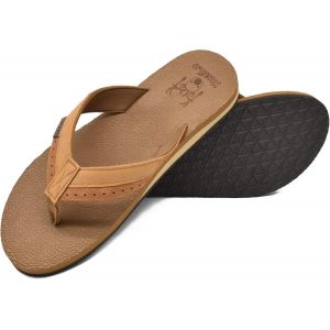 Kalanka-Tongs Hommes Été Cuir En Tissu Plage Sandales Mousse De Yoga Piscine Chaussures - Neuf