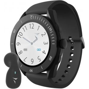 Chenquansarl-- Montre Connectée Young Avec Écouteurs Inclus | Écran Rond 1,2"" Full Touch | Appels & Notifications | Fonction Sos & Sport | Compatible Ios & Android, Noir, Unica-Regolabile - Neuf