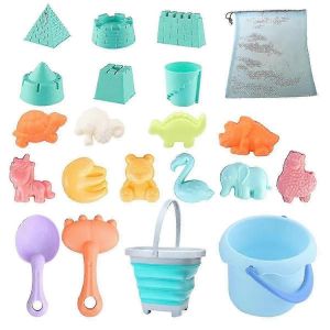 Ensemble De Jeu De Plage En Caoutchouc Souple,Jeu D'eau Extérieur Pour Bébé,Seau Pliable,Ensemble De Jeu De Plage Pour Enfants Et Garçons - Neuf