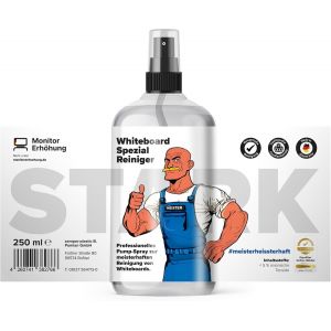Nettoyant puissant pour tableau blanc - Spray nettoyant pour tableaux blancs sans traces - Spray de nettoyage pour tableaux blancs et tableaux scolaires - Spray nettoyant pratique (250 ml) - Neuf