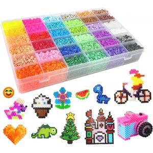 KALANKA-set de perles à repasser, 11000 pièces avec boîte de rangement, conception DIY de bijoux, Cadeau d'anniversaire/de Noël pour Enfants - Neuf