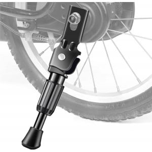 (Noir) Bequille Velo Enfant 21cm Béquilles Pour Vélo Réglable Simple Côté Stand Vélo Rack Pour Enfants Vélo - Neuf