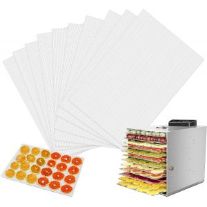 SUBZONAL-Lot de 10 films de déshydratation pour déshydrateur automatique, 35 x 30 cm, réutilisables, anti-adhésifs, tapis à vapeur, feuilles de déshydrateur en silicone pour déshydrateur automatique - Neuf