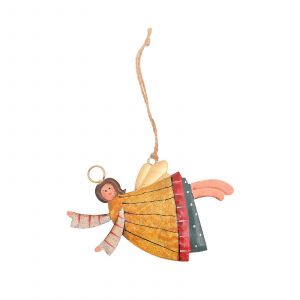 M&eacute;tal Fille Pendentif En Forme Pour La Saison De D&eacute;coration D'arbre De No&euml;l De L'embellissement De La Porte Suspendus Ornement Approvisionnements De Partie Jaune - Neuf
