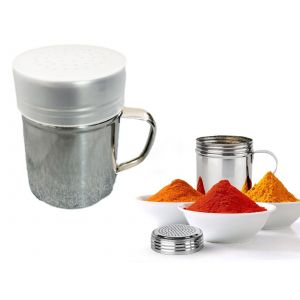 Saupoudreuse &Agrave; &Eacute;pices En Acier Inoxydable 304 Avec Couvercle Perfor&eacute; Et Poign&eacute;e - Neuf