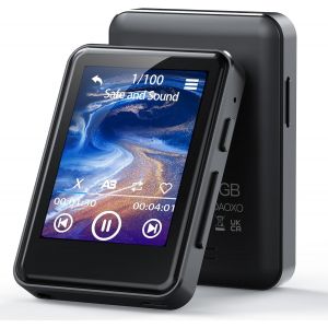 CHECARZHN--NO1-128Go Lecteur Mp3, Bluetooth 5.2, 2.4 Pouces Ecran Tactile Complet, Haut-Parleur Intégré, Qualité Sonore Hifi, E-Book, Réveil, Radio Fm, Enregistreur Vocal, Compris Les Écouteurs - Neuf