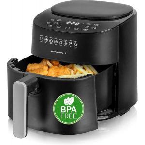 ChenQuanSarl-Top Airfryer Af-129369 Grande Friteuse Numérique À Air Chaud, Friteuse Sans Huile Supplémentaire, Volume 4,5 L, 8 Programmes Automatiques, Cool Touch, Sans Bpa, Chauffage Rapide, 1300 W - Neuf