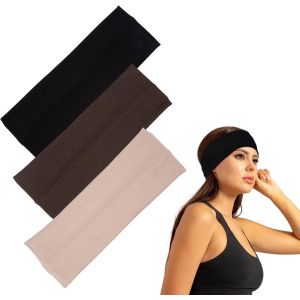3 Pi&egrave;ces Doux Confortable Et Respirant Bandeau Cheveux Femme, Multicolore Coton Bandeaux Mode Pour Femmes, Antid&eacute;rapant Elastique L&eacute;ger Sport Headband Pour Yoga, Exercice, Cyclisme, Usage Quotidien - Neuf