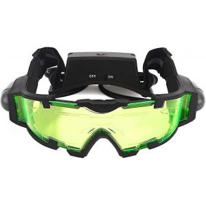 Lunettes de vision nocturne pour enfants, lunettes &agrave; bande &eacute;lastique r&eacute;glables avec faisceaux lumineux LED, &eacute;quipement d'espionnage avec F - Neuf