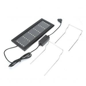 HJLIAN Lampe LED etanche a spectre complet pour aquarium, lumiere bleue et blanche, prise UE 220 V QL-50 A, 10 W, tableau noir - Neuf