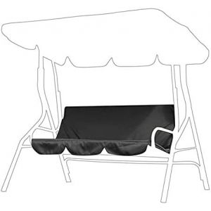 Swing Housse De Coussin (Noir), Haut De Gamme En Polyester 190t Taffetas 3 Places Swing Housse De Siège, Extérieur Résistant À L'eau Swing Président De Couverture De Patio, Cour, J - Neuf