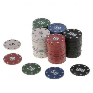 100pcs Rond En Plastique Jetons Casino Poker Jeu De Carte Baccarat Comptage Accessoires D&eacute;s Divertissement Jeton 5/10/20/50/100 - Neuf