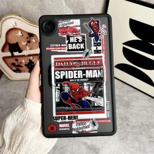 Pour Samsung Galaxy Tab S6 A7 Lite A8 A9 Plus S9 11 Pouces Dessin Animé Spider Man Iron Man Enfants Support Étui De Protection Souple Pour Tablette S6 Lite P613 P619-Black - Neuf