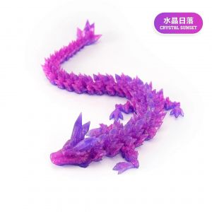 Decoration d'impression 3D articulee mobile en cristal, decoration de dragon, costume fait a la main, decoration de dragon - Neuf