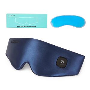 Chauffée Masque Pour Les Yeux Sans Fil Pondérée Pour Les Yeux Secs Avec Réglage De La Compresse Chaude Et Tissu Doux, Idéal Pour La Détente - Neuf