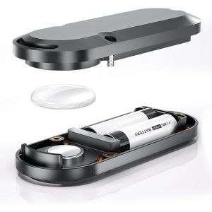 Bo&icirc;tier de batterie avec prolongation de la dur&eacute;e de vie &agrave; 10 ans pour AirTag, Porte-&eacute;tiquette Waterproof utilisant des piles AA - 14 fois plus de capacit&eacute; que la CR2032, 3 solutions de montage - Neuf