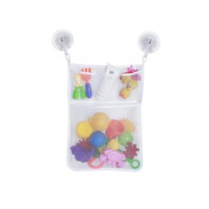 Filet De Rangement Pliable Pour Jouets De Bain Avec Ventouses - Organisez Facilement Les Essentiels De La Salle De Bain Et Les Jouets ! - Neuf