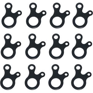 16 Pcs Tendeur De Corde En Alliage D'aluminium, Tendeur De Cordon Tendeur À Trois Trous, Ajusteur Boucle De Corde De Tente, Léger, Pour Tente Bâche Randonnée Camping - Neuf
