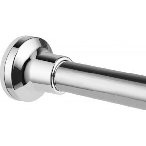 Tringle à rideau de douche télescopique à pincer,en acier inoxydable,extensible,sans perçage et sans rouille,pour fenêtre de salle de bain,baignoire,rideau de douche (argenté,72-254 cm, - Neuf