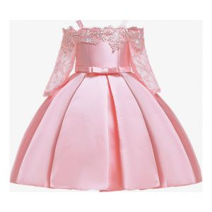 Robe Courte En Dentelle Brodée Pour Fille - Neuf