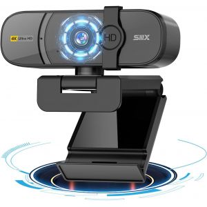 ChenQuanSarl-Webcam 4K/60Fps, Webcam Usb Full Hd Pour Pc, Appels Vidéo, Caméra DOrdinateur Avec Audio Stéréo Clair, Correction Automatique De La Lumière, Plug&Play, Fonctionne Avec Skype/Facetime - Neuf