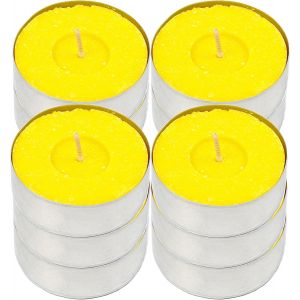 Lot de 12 bougies chauffe-plat parfumées Citronnelle Citronnelle 10 heures de combustion - Neuf