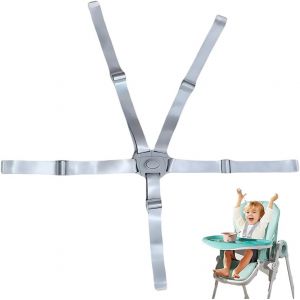 Asfasfq-Lakjuoz Sangle De Sécurité Pour Chaise Haute Harnais 5 Points Pour Poussette Ajustable Ceinture De Sécurité Pour Poussette Harnais Chaise Haute Bebe Pour Chaise Haute Bébé Landau Et Poussette - Neuf