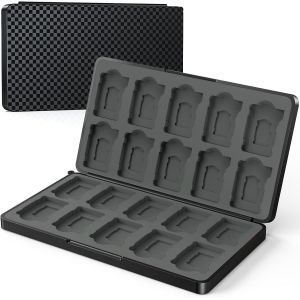 &Eacute;tui pour Cartes de Jeu Nintendo Switch 2/1,Lite,OLED-Porte-Cartes avec 20 Emplacements pour Jeux et 20 pour Micro SD,Fermeture Magn&eacute;tique,Coque Rigide et Doublure en Silicone Souple.[K43] - Neuf