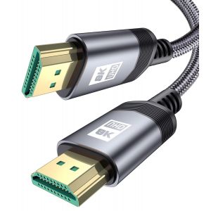 C&acirc;ble Hdmi 2.1 8K 4M Ultra Hd 48 Gbps Ethernet High Speed 8K @ 60 Hz, 4K @ 120 Hz, Hdcp 2.2 & 2.3, D Olby Vision,3D, Vrr,Compatible Avec Ps5/4/3,8K Gaming,Tv,Lecteur Blu-Ray, Proje[HDM923030] - Neuf