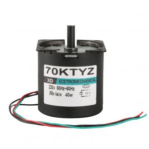 1 moteur a engrenages miniature AC220V a faible vitesse et grand moment de force, sens horaire/antihoraire (50 tr/min) - Neuf
