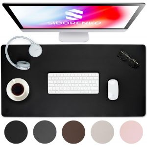 KALANKA-sous Main Bureau 80x40cm effaçable - Tapis Bureau en Cuir PU - sous-Mains en Noir - Accessoire Bureau - sous Main Bureau Enfant - sous-Mains - Mouse Pad - Tapis Souris XXL - Desk Mat - Neuf