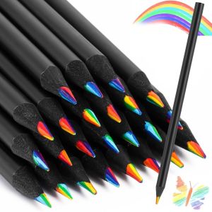 Eryi-Lot De 25 Crayons Arc-En-Ciel, 7 En 1 Crayons De Couleur, Crayon De Couleurs Enfant, Crayons De Couleur Enfant, Crayons Multicolores Pour Le Croquis, Le Dessin, Le Coloriage - Neuf