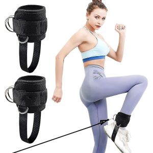 1 Paire De Sangle De Cheville De Fitness Pour Machine À Câble,Réglable Femmes Hommes Sangle De Cheville Rebonds Avec Corde Fixe,Pieds Jambes Exercices De Force Musculaire,Colle De Gymnase - Neuf