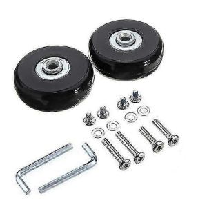Roues De Remplacement De Bagages Pour Trolley Valise De Chariot,4 Pi&egrave;ces Roue De 50mm,Kit De Valise En M&eacute;tal En Caoutchouc Roulements Pivotants Roues De R&eacute;paration Noir - Neuf