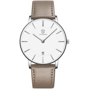 Montre Plate Analogique À Quartz Pour Femme Avec Bracelet En Cuir Ou Silicone,Boîtier De 39 Mm,2 Aiguilles,Date.[J349] - Neuf