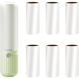 Jgd-Rouleau Poils Animaux Portable, Rouleau Anti Peluches Pour Les D&eacute;placements R&eacute;utilisable Avec 6 Mini Recharges Pour V&ecirc;tements, Canap&eacute;, Poils De Chien Et Poils De Chat - Neuf