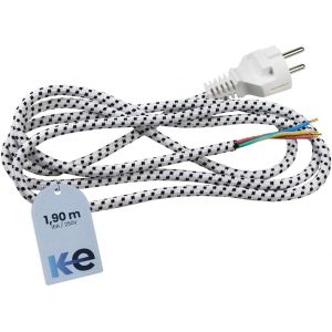 MEVRONISSHOP-Anakel Home C&acirc;ble &eacute;lectrique pour Fer &agrave; Vapeur de 2 m&egrave;tres avec Connexion 3x1 recouvert de Nylon - Neuf