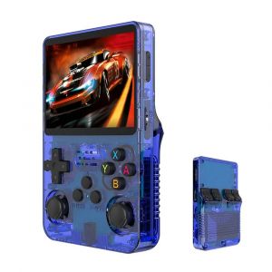 R36s Nouvelle Console De Jeu Rétro 3,5 Pouces Linux Système Open Source Console De Jeu Portable Avec Grande Mémoire De 128 Go-Bleu-64g - Neuf