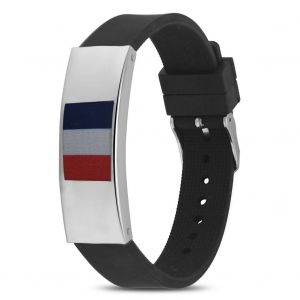 Bracelet En Silicone Pour Homme Avec Motif Drapeaux Nationaux Pour Les Fans De Football (France) - Neuf
