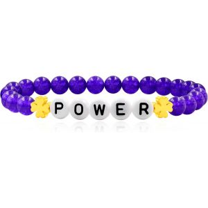 Kal-Bracelet D'amiti&eacute; Amusant Et Extensible Aux Couleurs Bonbon U2013 Bracelets &Eacute;lastiques En Perles De 6 Mm Avec Lettres De Motivation - Neuf