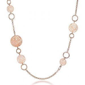 Kales-Long Collier Pour Les Femmes,Collier De Cha&icirc;ne De L'arbre De Vie Pour Les Filles Collier En Or Rose Et Argent Avec Collier En Cristal Cz - Neuf