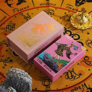 Chenquansarl-Tarot Divinatoire Rose Jeu De Cartes Avec Boîte De Support Guide Pour Débutants - Neuf