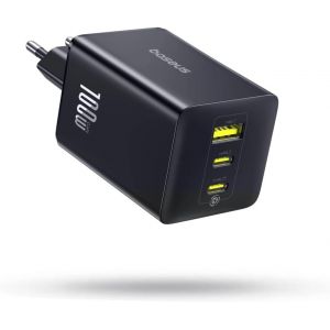 Enerfill Chargeur Usb C 100 W, Bloc D'alimentation Usb C &Agrave; 3 Ports, Chargeur Pd Avec Pps, Chargeur Rapide Gan Compatible Avec Macbook Pro/Air, Iphone 16/15/14/13/12, Galaxy S25, Ipad Pro, No[Z1329] - Neuf