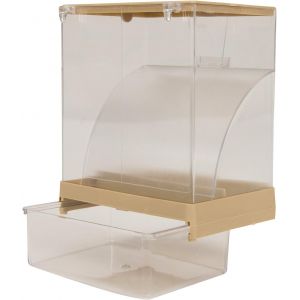 Tyrol | Mangeoire Oiseaux Anti-Gaspillage 10.5x8.2x14.5cm | Mangeoire Oiseaux Avec Bac De R&eacute;cup&eacute;ration Des Graines Et Tiroir &Agrave; D&eacute;chets | Accessoire &Agrave; Fixation Int&eacute;rieure Et Ext&eacute;rieure De La Cage - Neuf