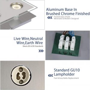 Plafonnier Led Moderne 4 Ampoules Gu10 Plafonnier Spot Plafonnier 230 V Pour Chambre Salon Cuisine Sans Ampoule - Neuf