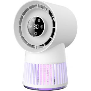 2 en 1 Lampe Anti Moustique et ventilateur de camping, 2000V 20W UV Tueur Lampe Anti Insectes Volants, Destructeur d'Insectes, Anti Moustiques Intérieur avec Câble Piège adapté pour les de camping - Neuf