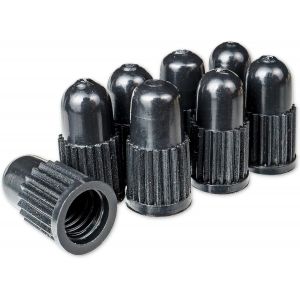 Kal-Bouchon De Valve En Abs, Lot De 8, Bouchons Noirs Compatibles Avec Les Valves Presta Et Françaises, Cache-Pneus Pour Chambres À Air De Vélo, Bouchons Valve Velo, Bouchon De Valve Presta Vélo, Cap - Neuf